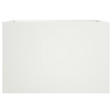 Planter White 62x47x46 cm Steel - 45-Degree Angle