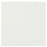 Planter White 62x47x46 cm Steel - Rear View