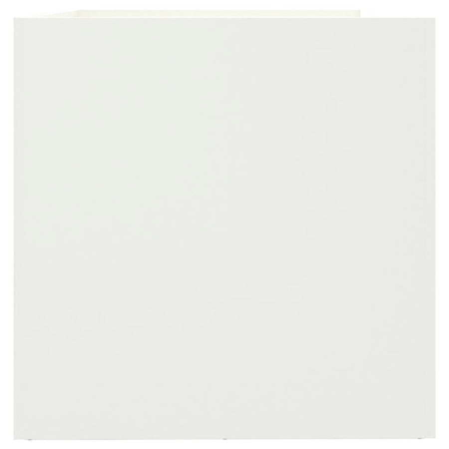 Planter White 62x47x46 cm Steel