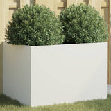 Planter White 62x47x46 cm Steel