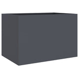 Planter Anthracite 62x47x46 cm Steel - Front View