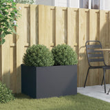 Planter Anthracite 62x47x46 cm Steel - Side View