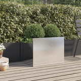 Planter Silver 62x47x46 cm Stainless Steel - Side View
