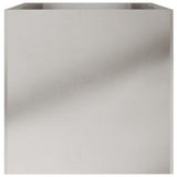 Planter Silver 62x47x46 cm Stainless Steel - Rear View