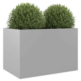 Planter Silver 62x47x46 cm Galvanised Steel - Top-Down View