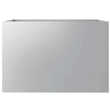 Planter Silver 62x47x46 cm Galvanised Steel - Rear View
