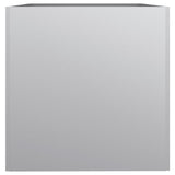 Planter Silver 62x47x46 cm Galvanised Steel - Close-Up Angle