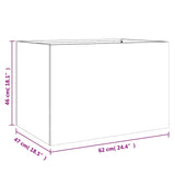 Planter Silver 62x47x46 cm Galvanised Steel - Extra Image