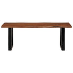 Coffee Table Honey Brown 110x55x40 cm Solid Wood Acacia