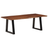 Coffee Table Honey Brown 110x55x40 cm Solid Wood Acacia - Extra Image