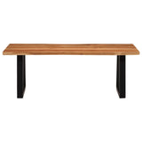 Coffee Table 110x55x40 cm Solid Wood Acacia - Front View