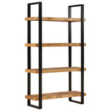 Bookcase 4-Tier 110x40x180 cm Solid Wood Mango and Iron - Side View