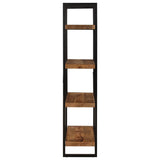 Bookcase 4-Tier 110x40x180 cm Solid Wood Mango and Iron - 45-Degree Angle