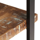 Bookcase 4-Tier 110x40x180 cm Solid Wood Reclaimed and Iron - Close-Up Angle