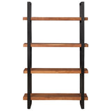 Bookcase 4-Tier 110x40x180 cm Solid Wood Acacia and Iron - Top-Down View
