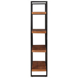 Bookcase 4-Tier 110x40x180 cm Solid Wood Acacia and Iron - 45-Degree Angle