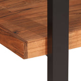 Bookcase 4-Tier 110x40x180 cm Solid Wood Acacia and Iron - Close-Up Angle