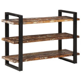 Sideboard 110x40x75 cm Solid Wood Reclaimed and Iron - Front View