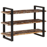 Sideboard 110x40x75 cm Solid Wood Reclaimed and Iron - Side View