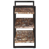 Sideboard 110x40x75 cm Solid Wood Reclaimed and Iron - 45-Degree Angle