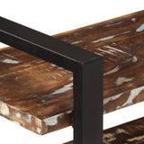 Sideboard 110x40x75 cm Solid Wood Reclaimed and Iron - Rear View