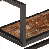 Wall Shelf 90x20x55 cm Solid Wood Reclaimed and Iron - Top-Down View
