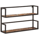 Wall Shelf 90x20x55 cm Solid Wood Reclaimed and Iron