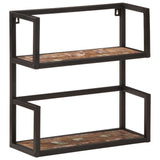 Wall Shelf 55x20x55 cm Solid Wood Reclaimed and Iron - Extra Image