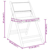 6 Piece Folding Bistro Chairs with Cream White Cushions Bamboo - Extra Image