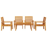 5 Piece Garden Lounge Set Solid Wood Acacia - Side View