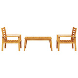 3 Piece Garden Lounge Set Solid Wood Acacia - Side View