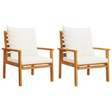 3 Piece Garden Lounge Set with Cushions Solid Wood Acacia - Top-Down View