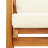 3 Piece Garden Lounge Set with Cushions Solid Wood Acacia - Close-Up Angle