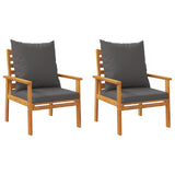 3 Piece Garden Lounge Set with Cushions Solid Wood Acacia - Top-Down View