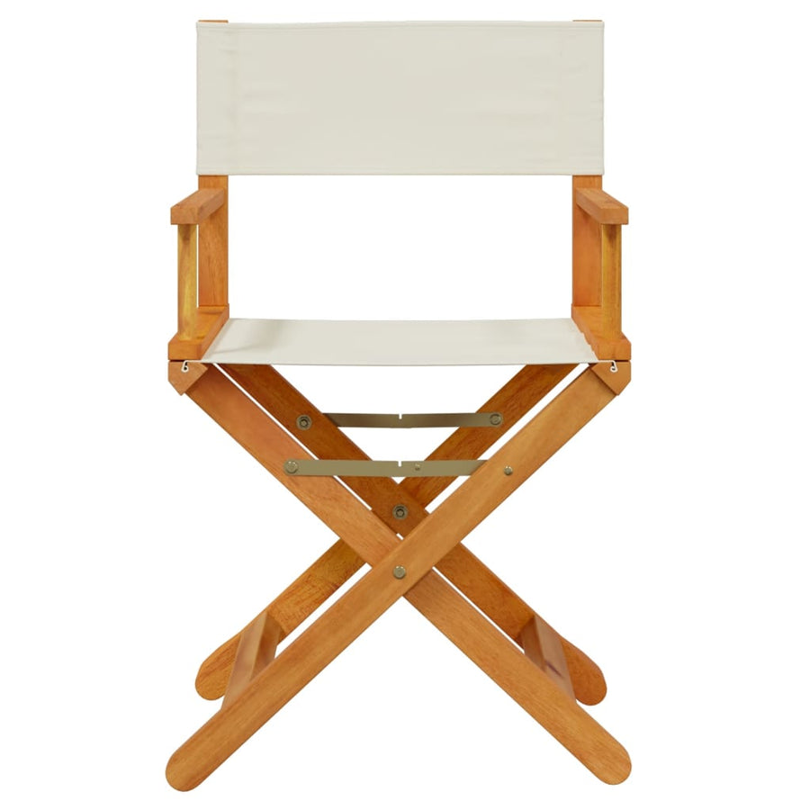 4 Piece Folding Chairs Cream White Fabric