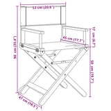 4 pcs Folding Garden Chairs Cream White Fabric - Extra Image