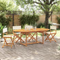 4 Piece Folding Chairs Cream White Fabric