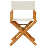 8 pcs Folding Garden Chairs Cream White Fabric - Top-Down View