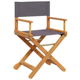 4 pcs Folding Garden Chairs Dark Grey Fabric - Top-Down View