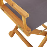 6 pcs Folding Garden Chairs Dark Grey Fabric - Low Angle
