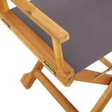 8 pcs Folding Garden Chairs Dark Grey Fabric - Low Angle