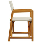 8 Piece Folding Chairs Cream White Fabric