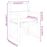 8 pcs Folding Garden Chairs Cream White Fabric - Extra Image