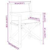8 pcs Folding Garden Chairs Dark Grey Fabric - Extra Image