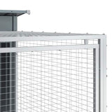 Dog House with Run Anthracite 153x194x110 cm Galvanised Steel - Low Angle