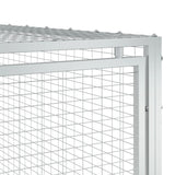 Dog House with Run Anthracite 197x396x110 cm Galvanised Steel - Low Angle