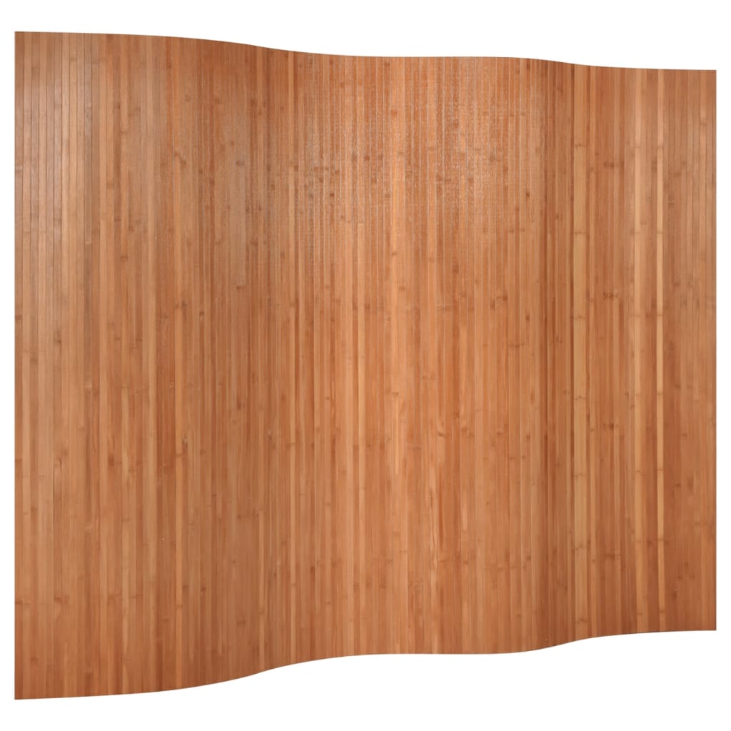 Room Divider Brown Width 250 cm Height 165 cm Bamboo