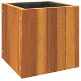 Garden Planter 25x25x25 cm Solid Wood Acacia - Close-Up Angle
