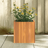 Garden Planter 35x35x35 cm Solid Wood Acacia - Side View