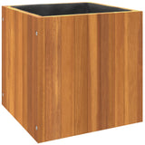 Garden Planter 35x35x35 cm Solid Wood Acacia - Close-Up Angle